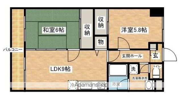 カサ・デ・おおまち(2LDK/5階)の間取り写真