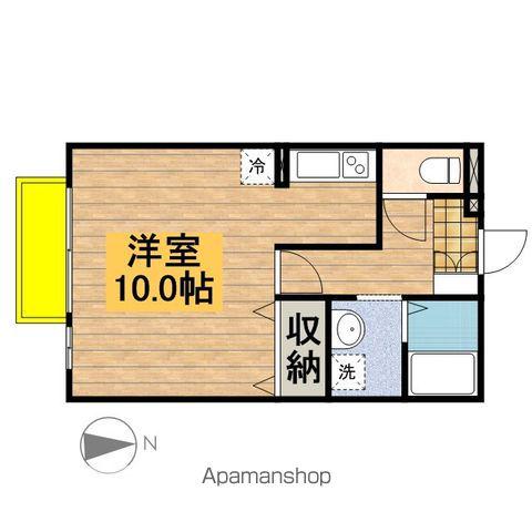 ベルドムールCTD(1K/2階)の間取り写真