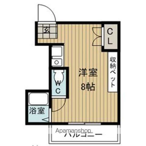 イースト COURT KITAYAMA(ワンルーム/2階)の間取り写真