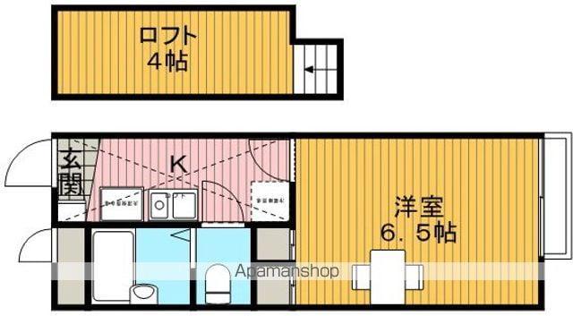 ルシオール(1K/2階)の間取り写真