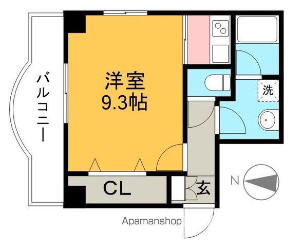 土讃線 高知駅 徒歩11分 4階建 築23年(ワンルーム/4階)の間取り写真