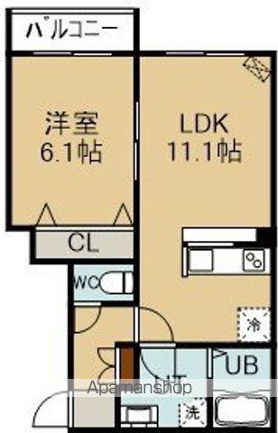 プルミエール深堀(1LDK/3階)の間取り写真
