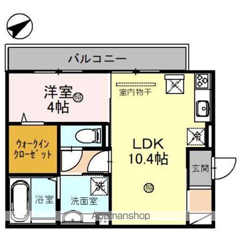 SEJOUR OTTS TROIS(1LDK/1階)の間取り写真