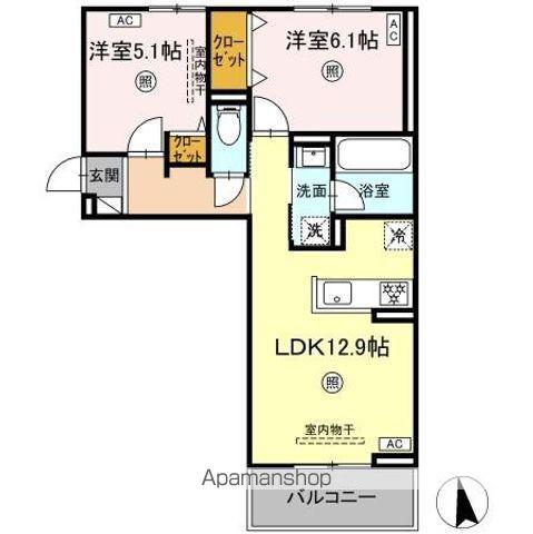 CHOUETTE(2LDK/3階)の間取り写真