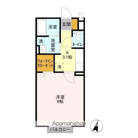 チェリー(1K/2階)の間取り写真