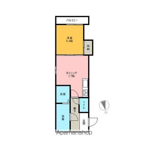 MKコスモ(1DK/5階)の間取り写真