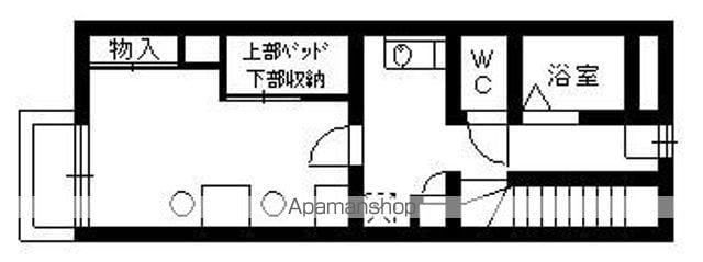レオパレスアルファータカネ(1K/2階)の間取り写真