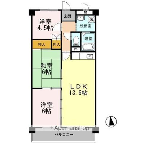 アン・ジュール(3LDK/2階)の間取り写真