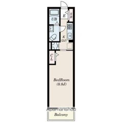 アンド.イー(1K/1階)の間取り写真