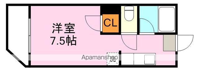 アビターレ下荒田Ⅰ(ワンルーム/1階)の間取り写真