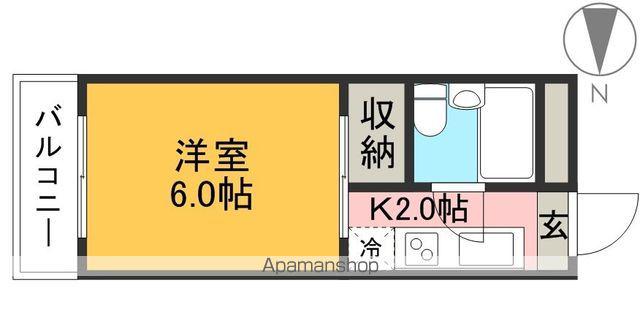 久コーポ(1K/2階)の間取り写真
