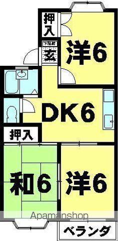 アベニュー松原(3DK/1階)の間取り写真