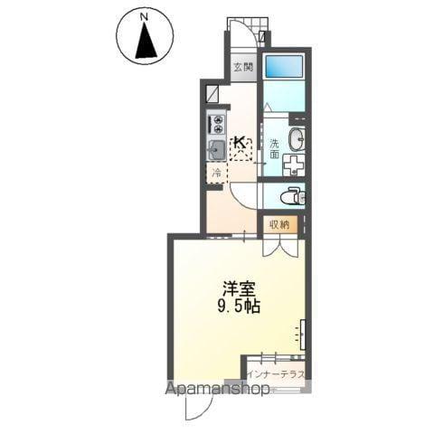 プレミアムMINI(1K/1階)の間取り写真