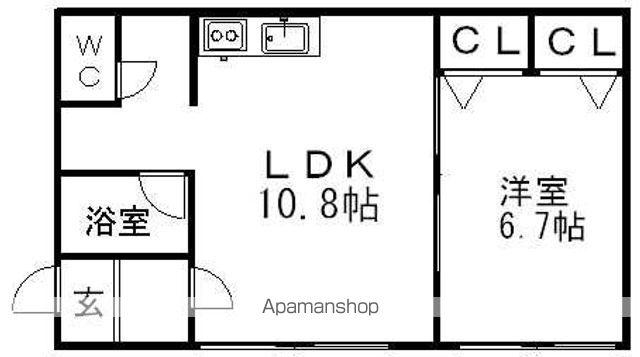 マイルーム澄川(1DK/3階)の間取り写真