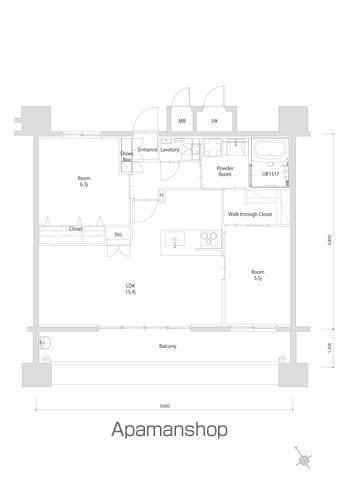 エンクレスト博多EXCEED(2LDK/13階)の間取り写真