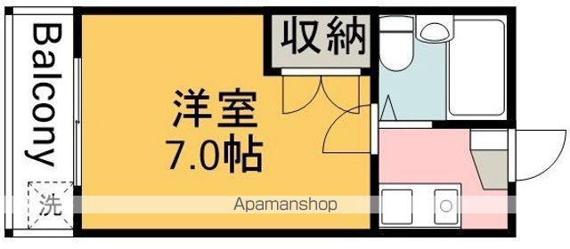 アクアコート調布2号棟(1K/1階)の間取り写真
