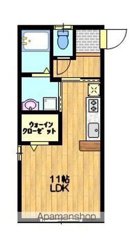 ペイサージュ(ワンルーム/2階)の間取り写真