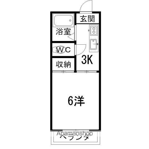 オリオンズマンション(1K/3階)の間取り写真