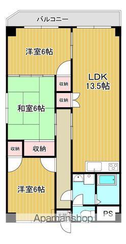 メゾン弁財天(3LDK/2階)の間取り写真