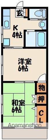 ホクリハウスⅡ(2K/1階)の間取り写真
