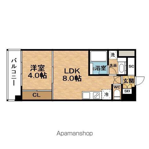 BUENAVISTAUMEDAノース(1LDK/8階)の間取り写真