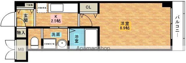 フォレストインサイド5(1K/2階)の間取り写真