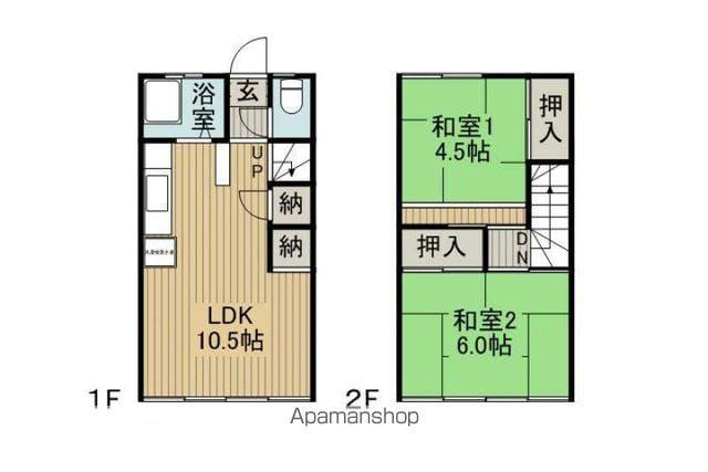 四賀ハウス3号棟(2LDK/1階)の間取り写真
