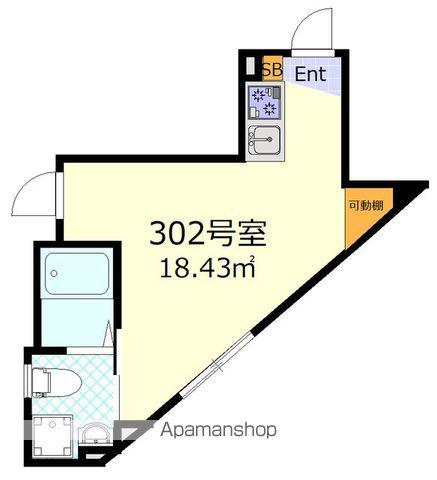 ACROSS八王子(ワンルーム/3階)の間取り写真