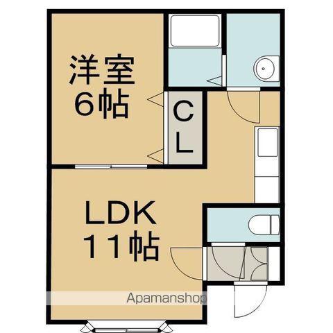 PEER HILLS Ⅱ(1LDK/2階)の間取り写真