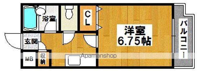 ラ・ルミエール(1K/4階)の間取り写真