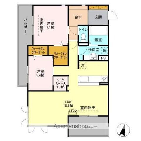 MSおおたか(2LDK/2階)の間取り写真