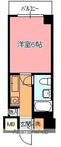 朝日プラザ呉センターコア(ワンルーム/4階)の間取り写真