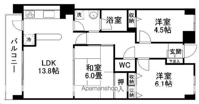 セントレアカマ5(3LDK/3階)の間取り写真
