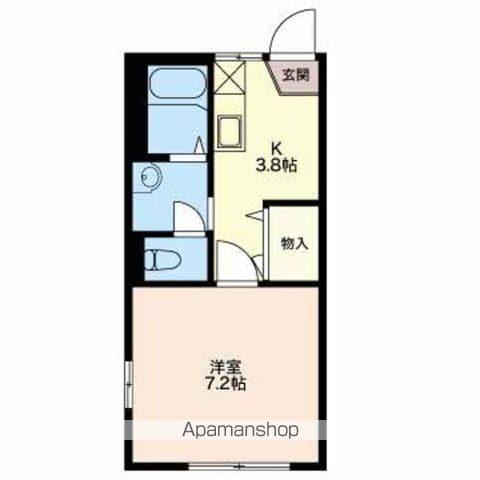 ディアスアムール(1K/2階)の間取り写真