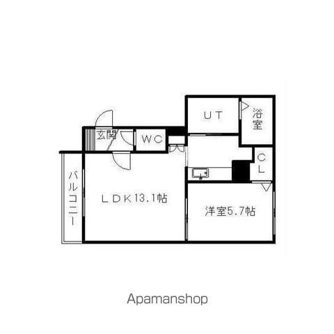 メゾン円山公園(1LDK/3階)の間取り写真