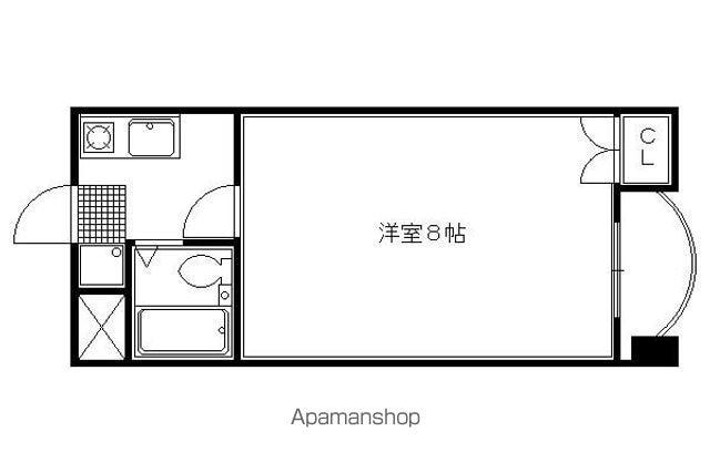 ピュアー紙屋川(1K/3階)の間取り写真