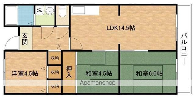 アーバンライフ二色(3LDK/4階)の間取り写真