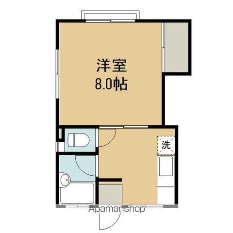 K&M加賀野(1K/1階)の間取り写真