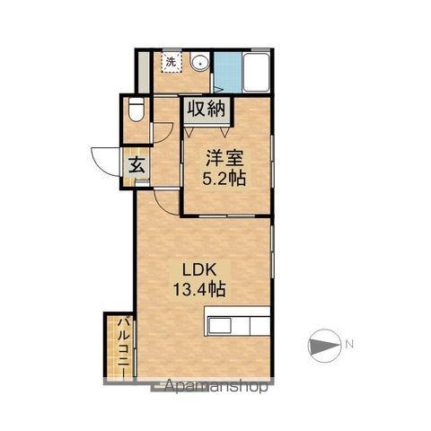 ジュピター(1LDK/3階)の間取り写真