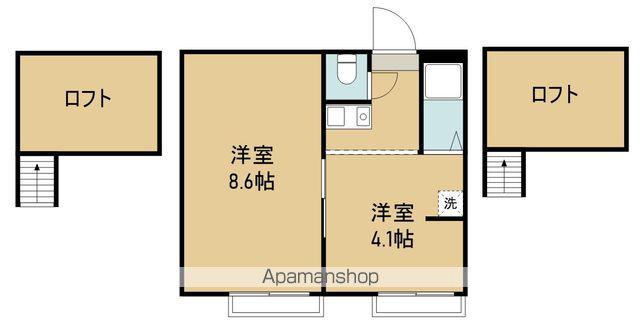 アップルハウス中野栄Ⅲ(1DK/2階)の間取り写真