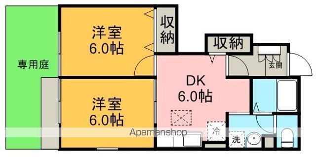 グリシーヌK・I(2DK/1階)の間取り写真