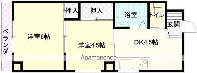 サンライト住吉(2K/2階)の間取り写真