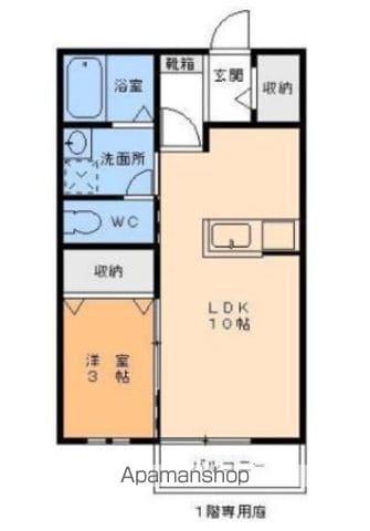 ビーラインみゆき(1LDK/2階)の間取り写真