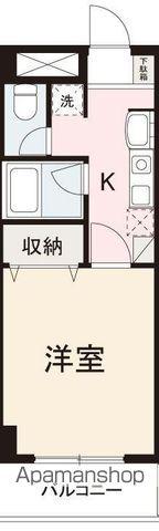 富士ソレイユ(1K/4階)の間取り写真