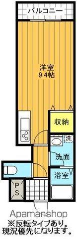 パッション虎丸(1K/2階)の間取り写真