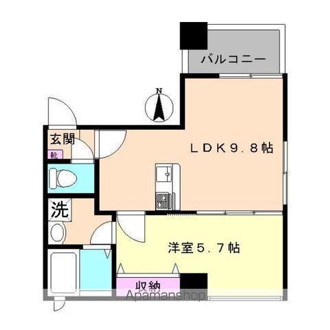 ロゼットII(1LDK/3階)の間取り写真