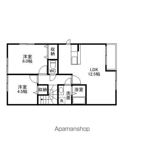 ブセナテラス2番館(2LDK/2階)の間取り写真