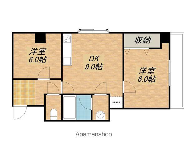 NASU21(2DK/4階)の間取り写真
