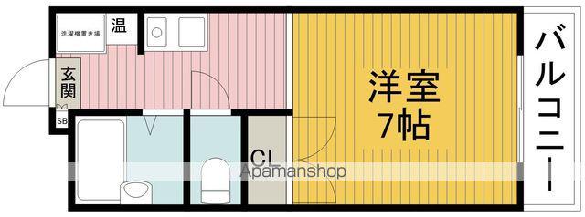 エステートピア小倉(1K/2階)の間取り写真