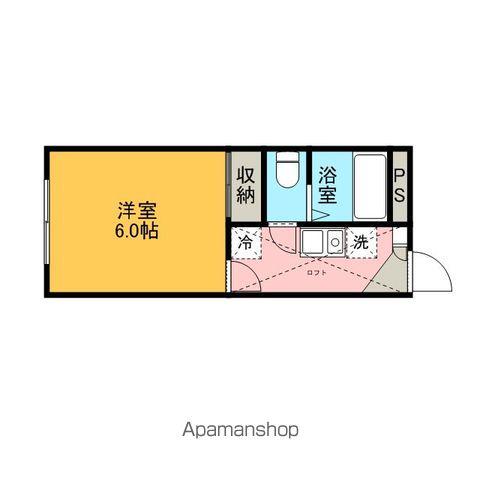 レオパレス鹿鳴館(1K/3階)の間取り写真